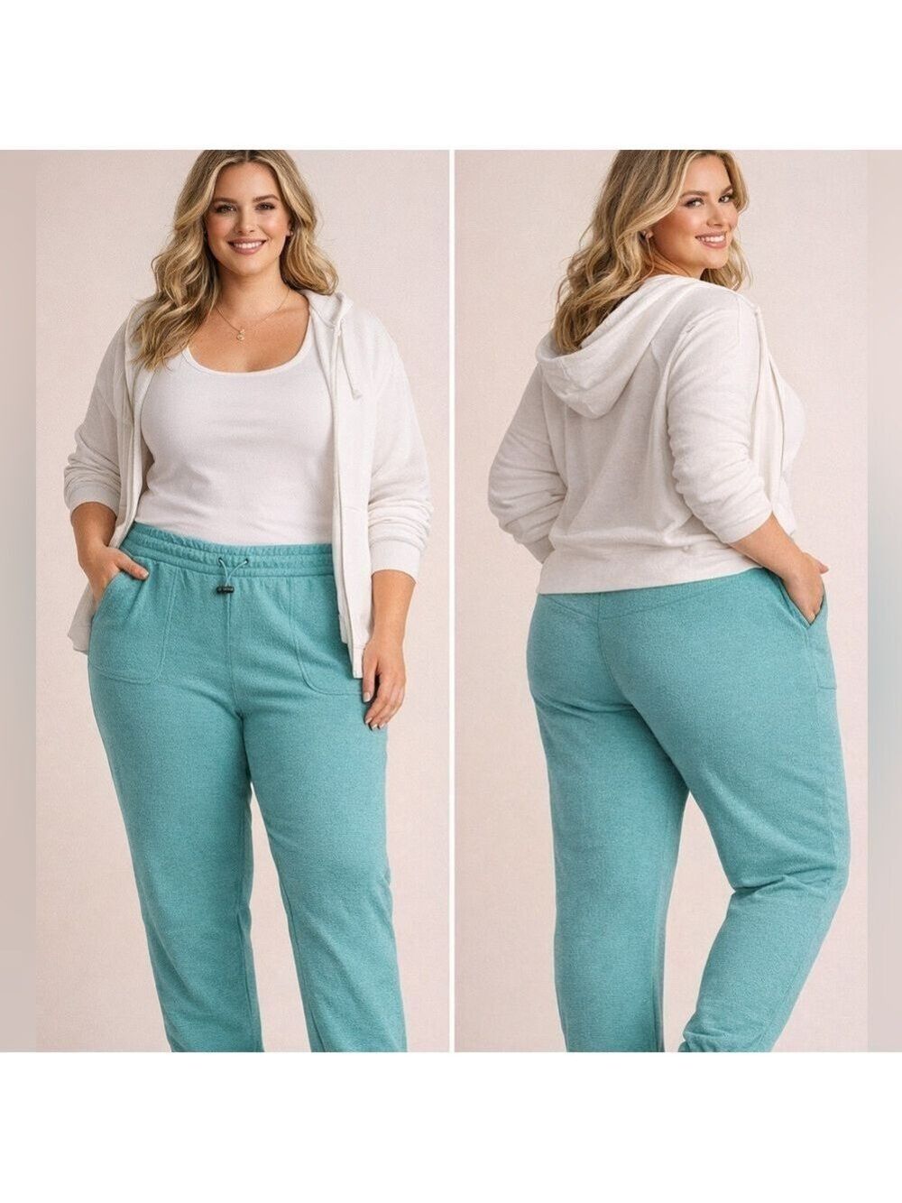 Nine West teal Active textured joggers Woman’s size 1X new with tags